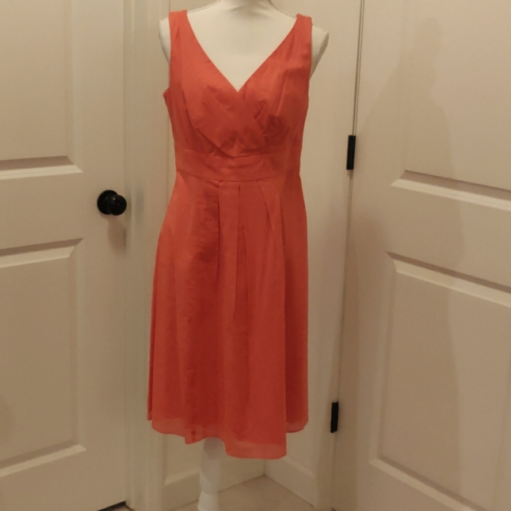 Lands' End Lands End Women Size 8, Sleeveless Woven Fit & Flare Dress, Hi